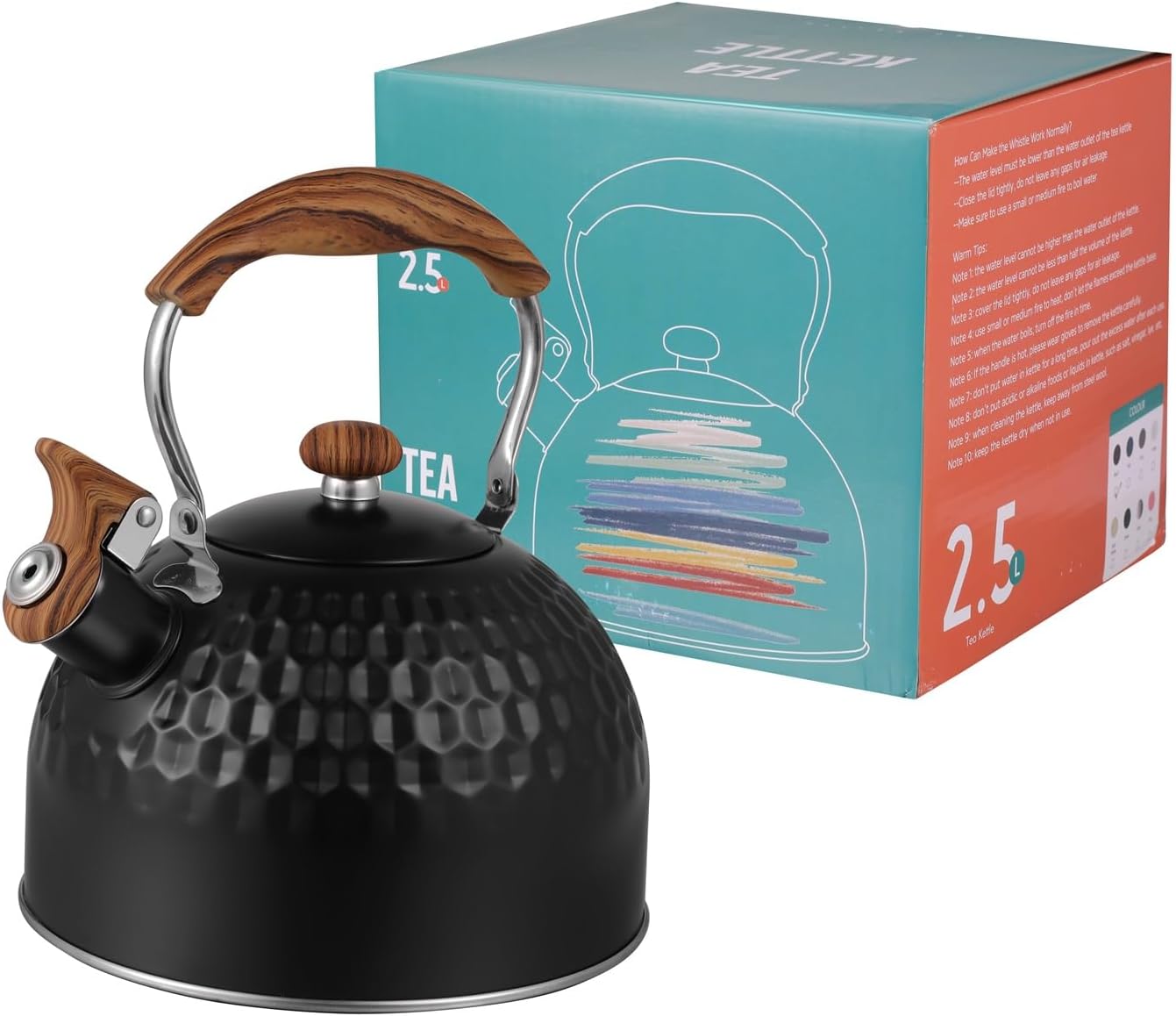 GHJETW Stainless Steel 25L Whistling Tea kettle