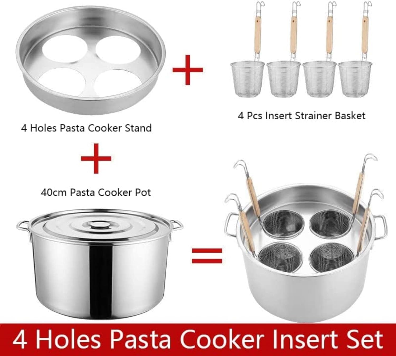 Pasta Cooker Set with Strainer Basket