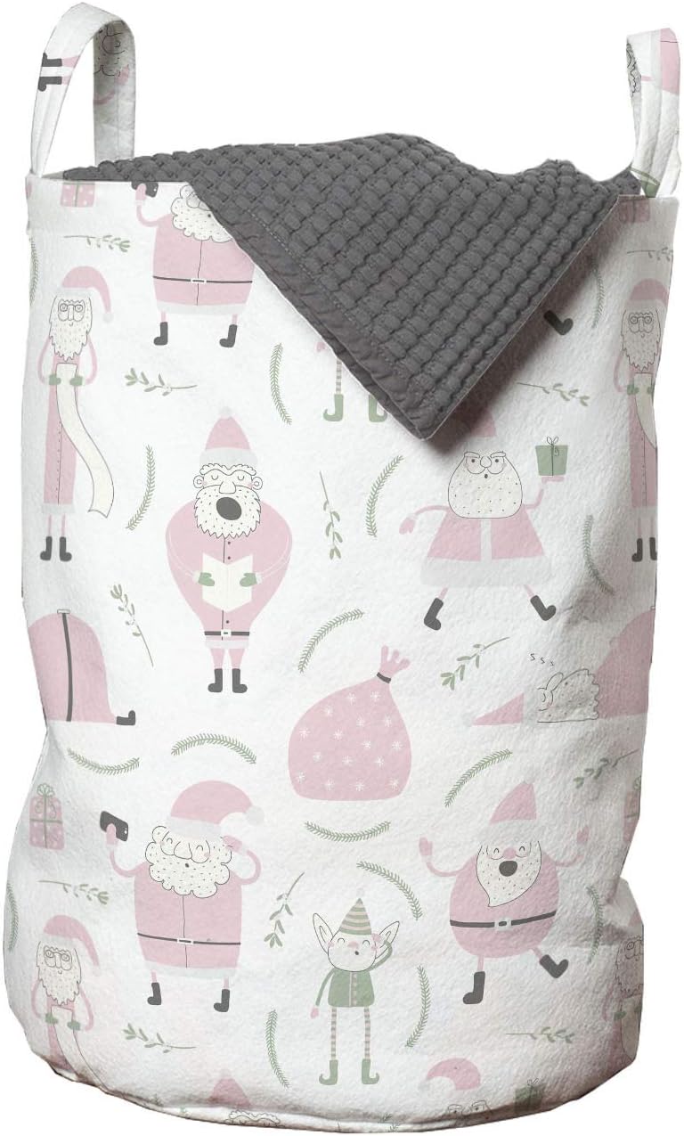 festive Christmas laundry bag with textured design
