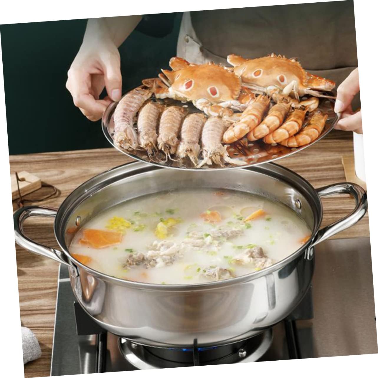 Ice-Ready Multi-Functional Stainless Steel Steamer Pot