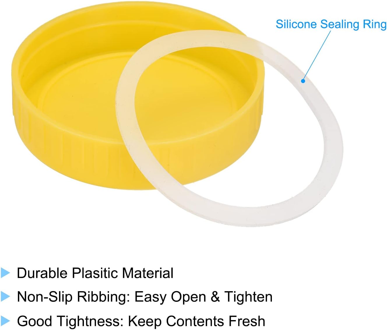 Uxcell Mason Jar Lids 10pcs Leak Proof with Silicone Rings