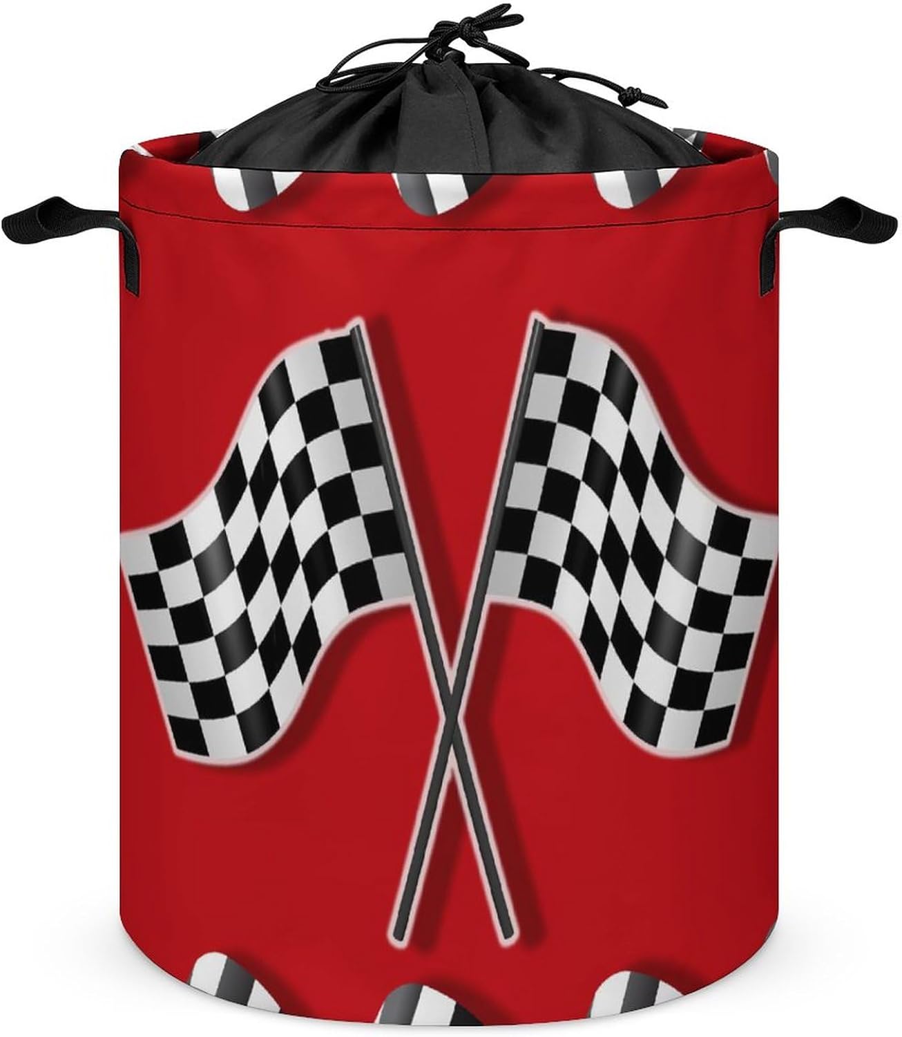 Fun Racecar Theme Laundry Hamper for Home or Travel Use