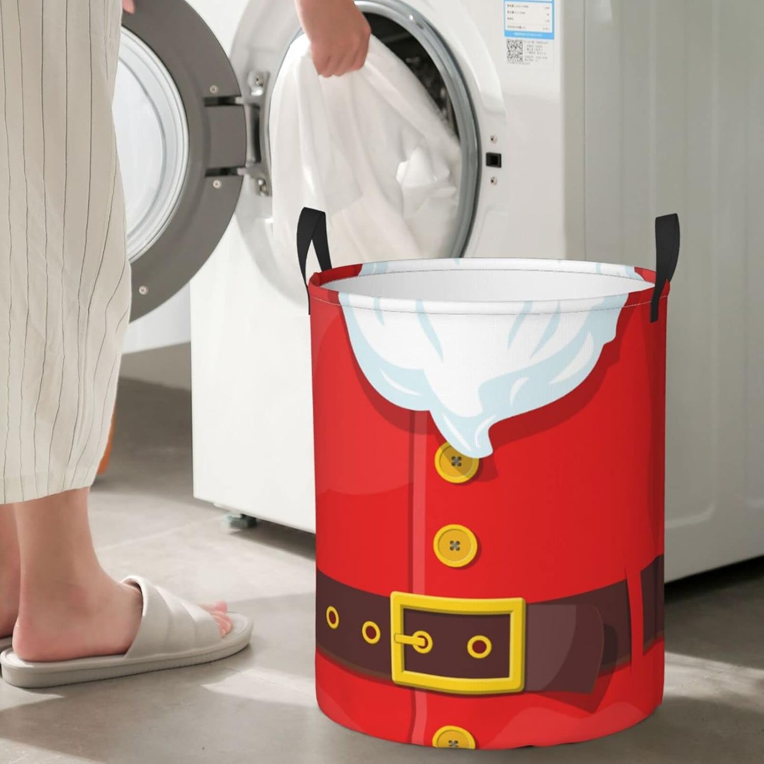 Christmas Collapse Laundry Hamper with Handles