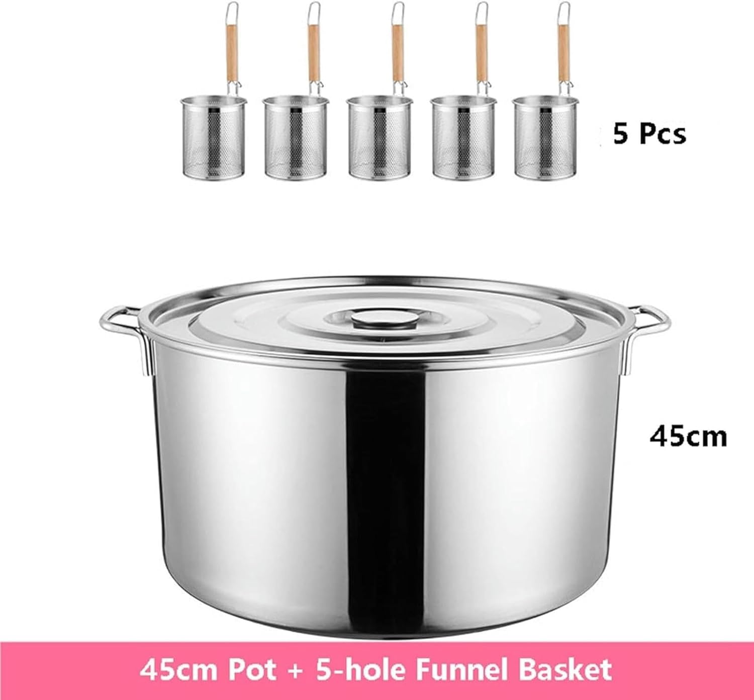 Stainless Steel Soup Pan Set with Divider and Colander Strainer