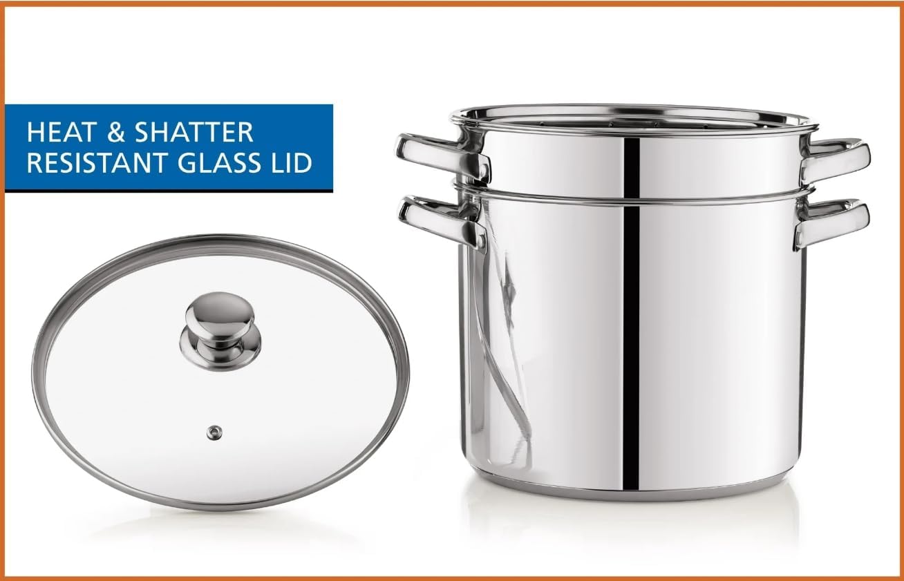 GDUFAMIU 8-Quart Multi-Cooker Set with Glass Lid