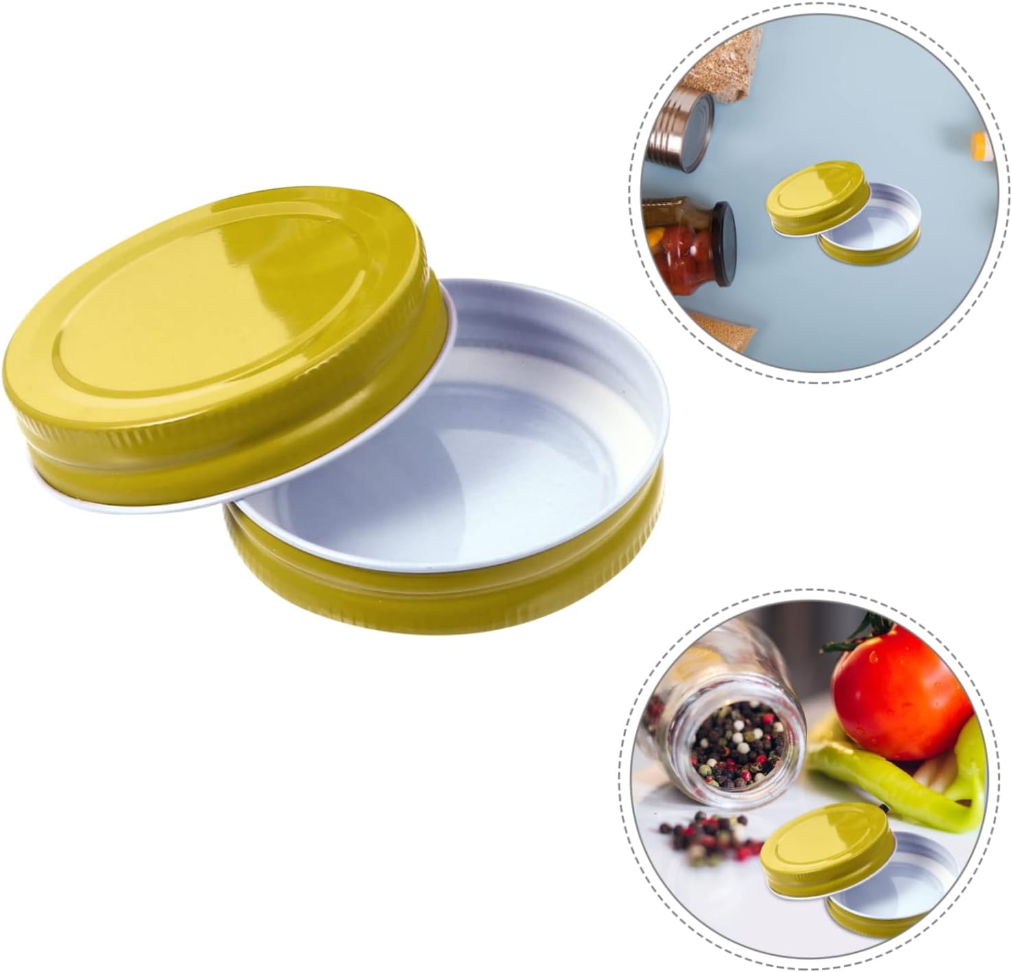 7cm Mason Jar Replacement Lids Easy to Clean Leak-Proof