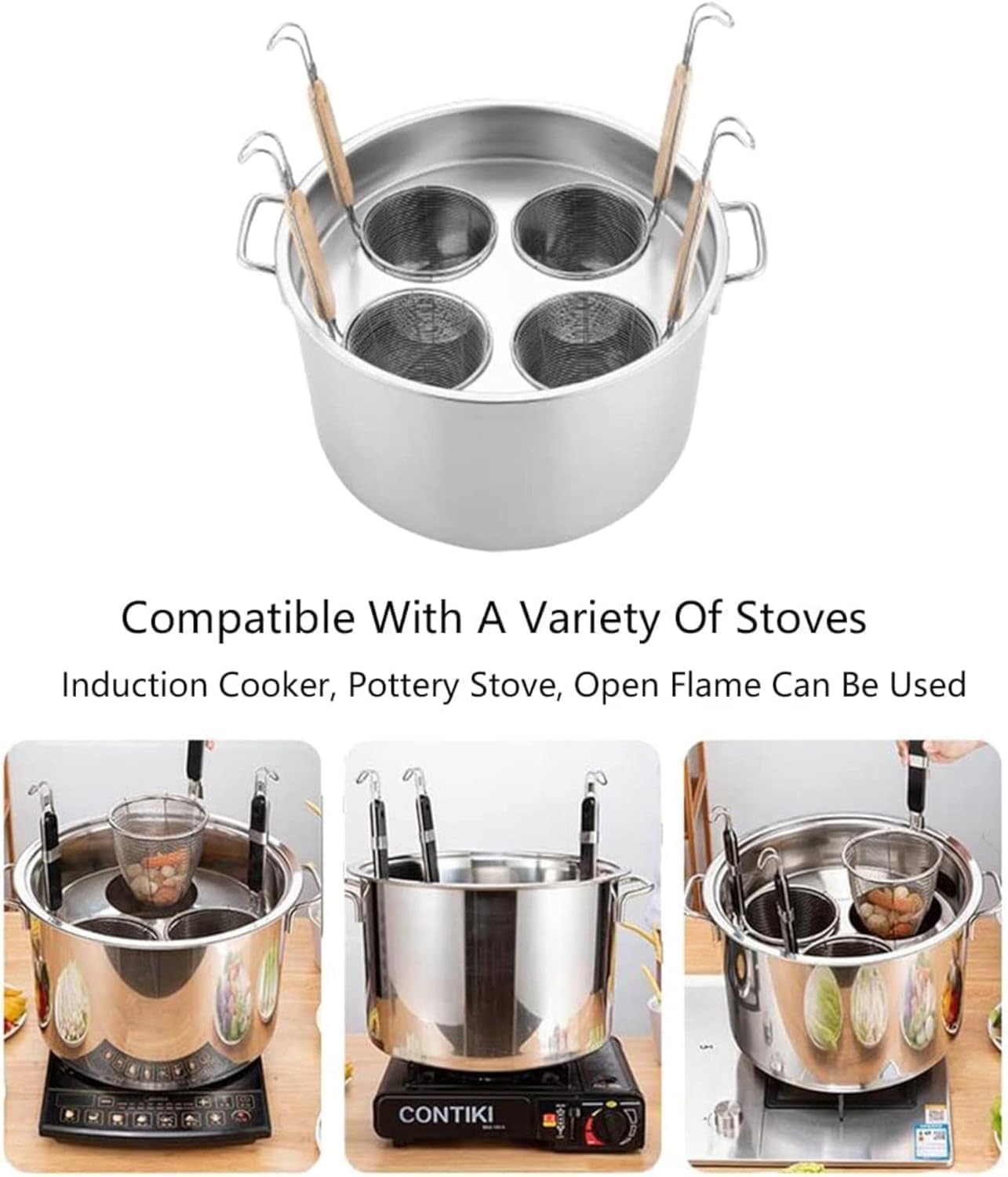 Pasta Cooker Set with Strainer Basket