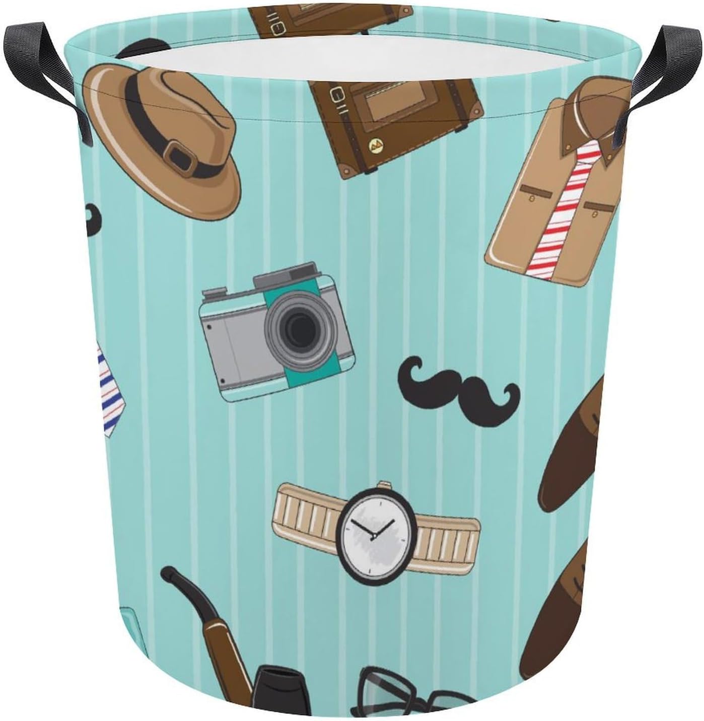 Mpq Mens Stripe Laundry Hamper