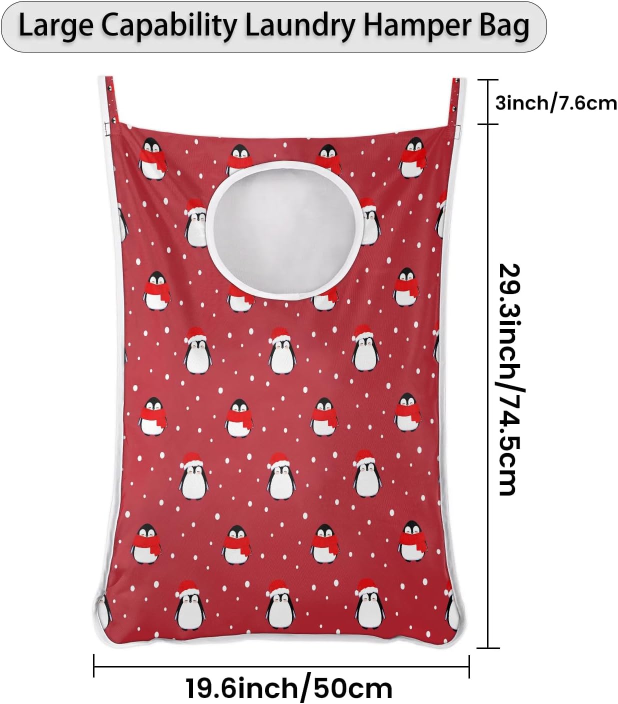 Ioracida Christmas Penguin Hamper - Foldable Portable Durable Laundry Organizer