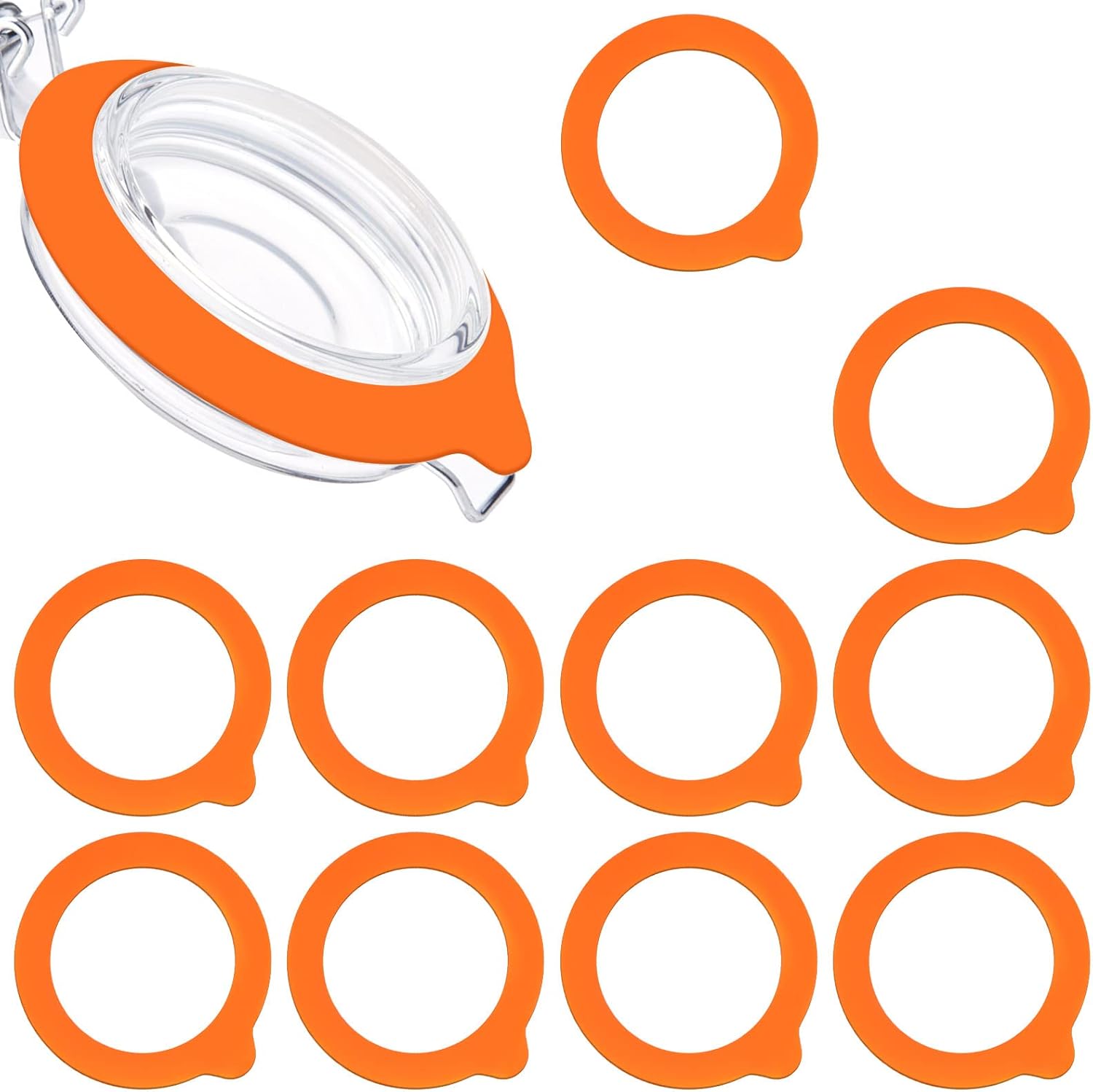 10-Piece Silicone Gasket Set for Canning Jars