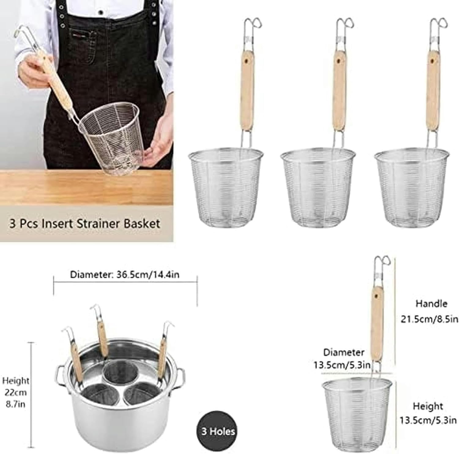 Enhance Your Cooking Experience with the DAOUXIAOSP 3-Pasta Cooker Set