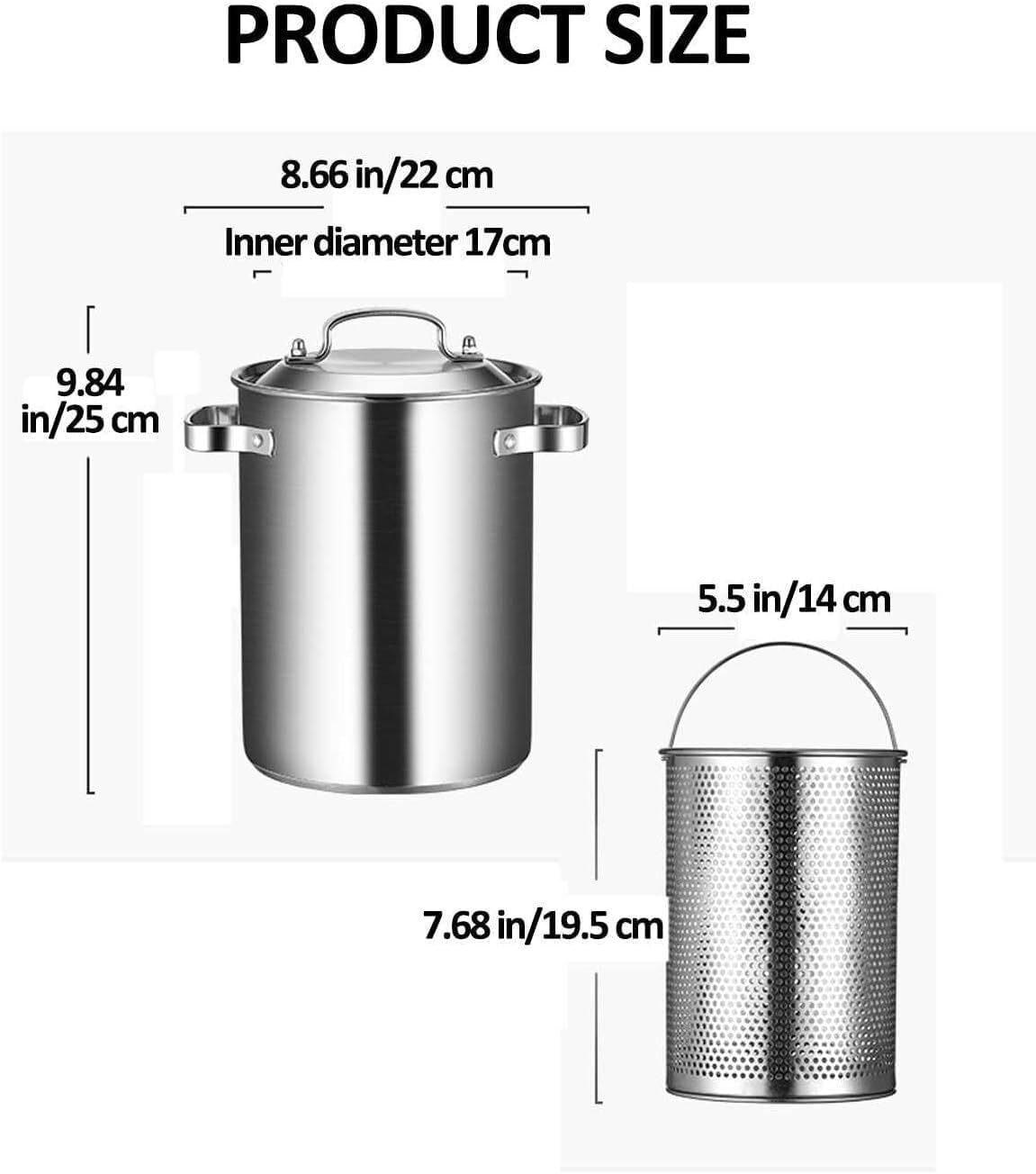 BINGWANG Pasta Pots Asparagus Steamer Pot