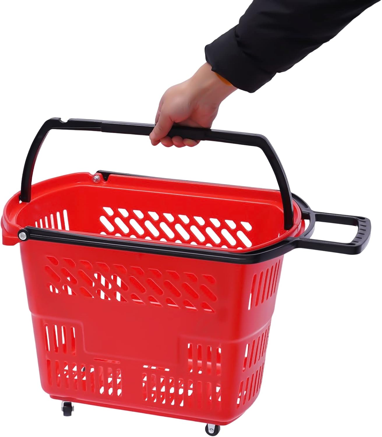 Durable 6-Piece Rolling Shopping Cart with Wheels