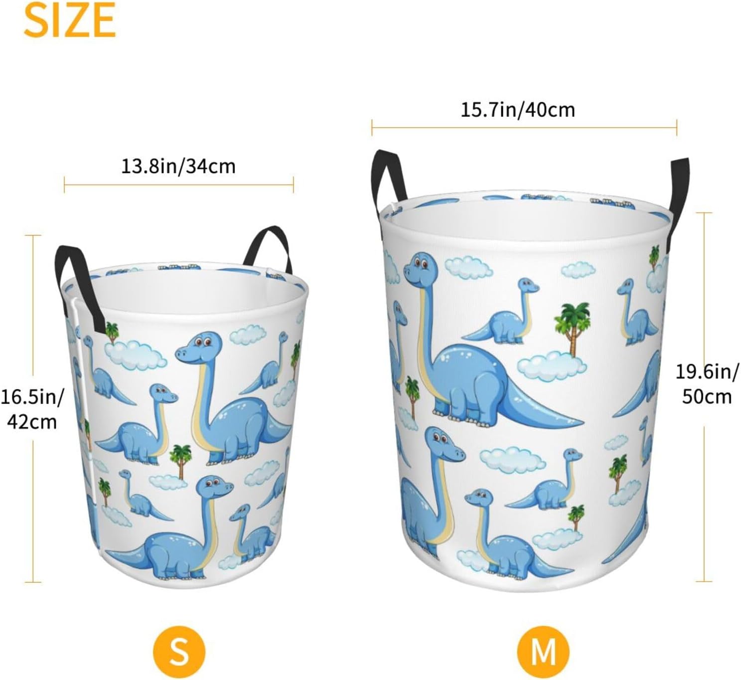 Dinosaur Laundry Hamper Collapsible with Handles