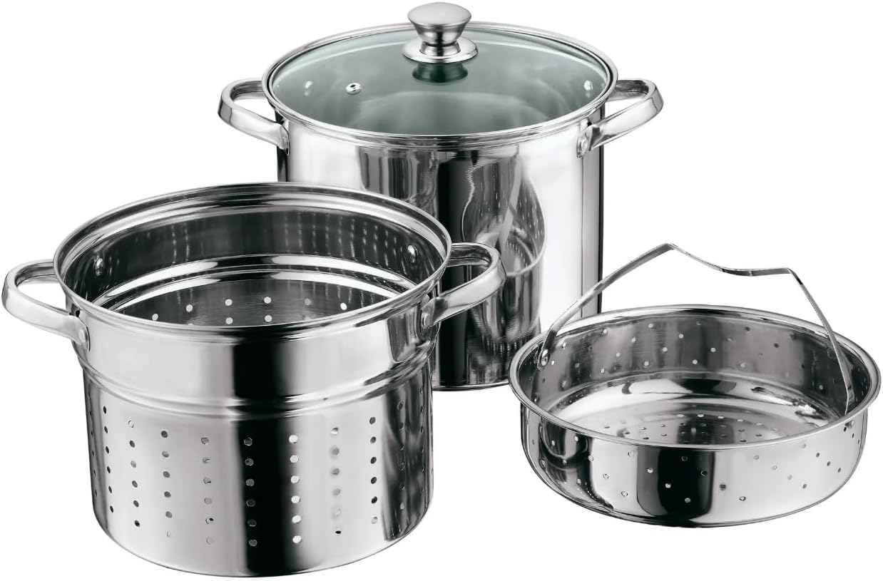 GDUFAMIU 8-Quart Multi-Cooker Set with Glass Lid