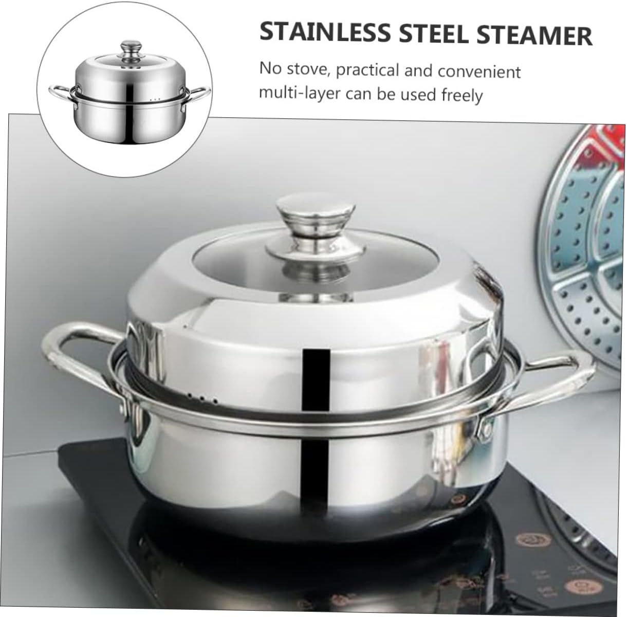 Ice-Ready Multi-Functional Stainless Steel Steamer Pot