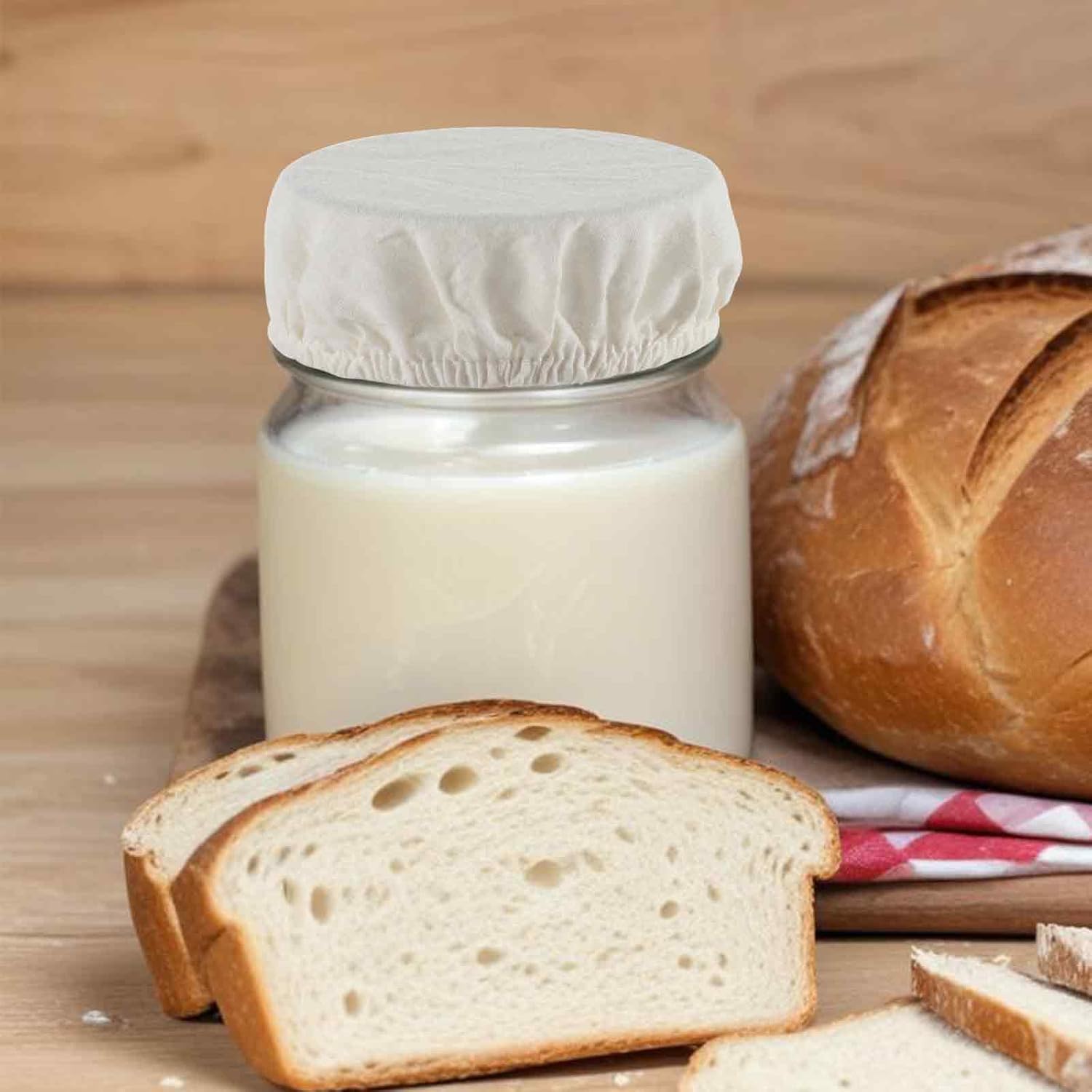 6Pack Sourdough Starter Jar Covers Cloth