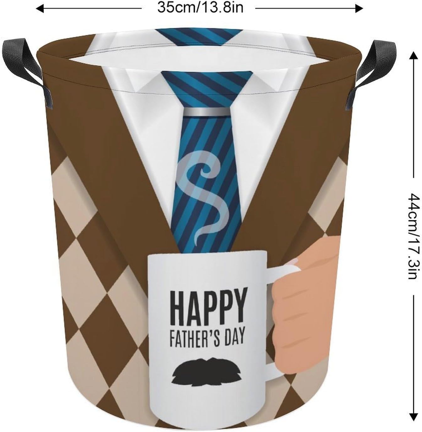 Happy Fathers Day Laundry Hamper with Handles