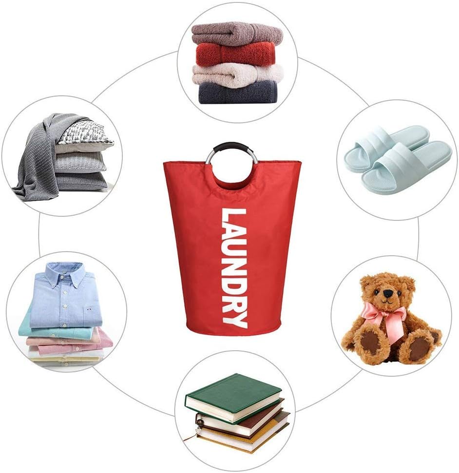 WZ Geanmoki 82L Laundry Basket Red Foldable