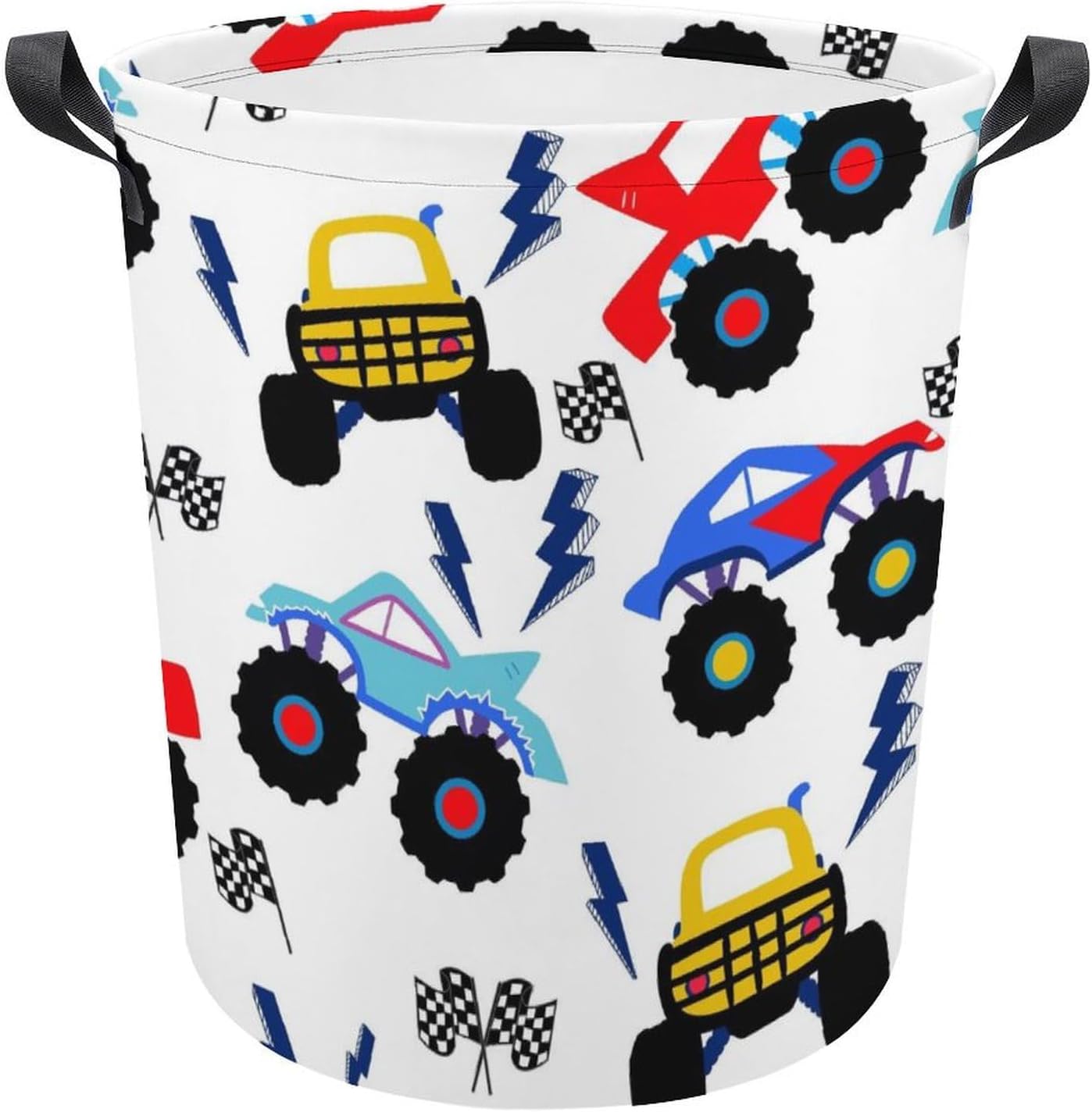 MEIKKO Monster Truck Laundry Basket with Handles