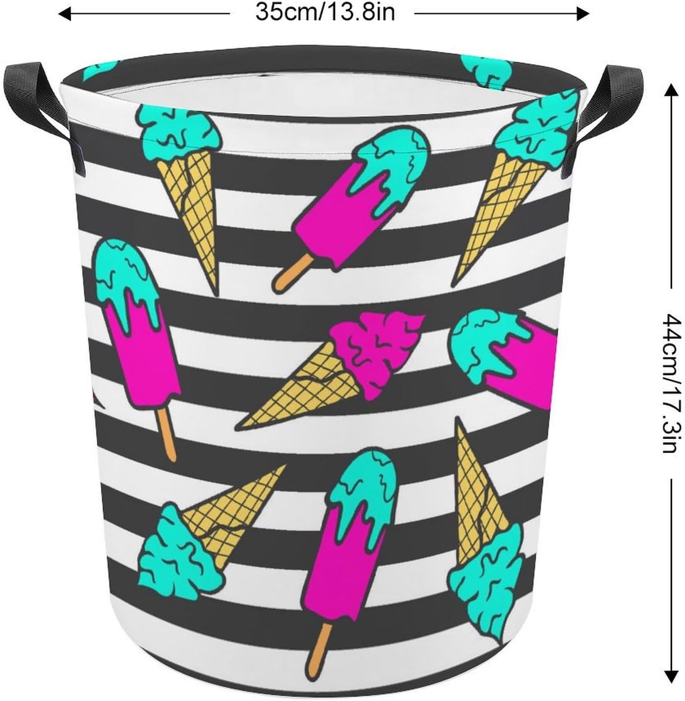 MEIKKO Colorful Ice Cream Summer Laundry Hamper