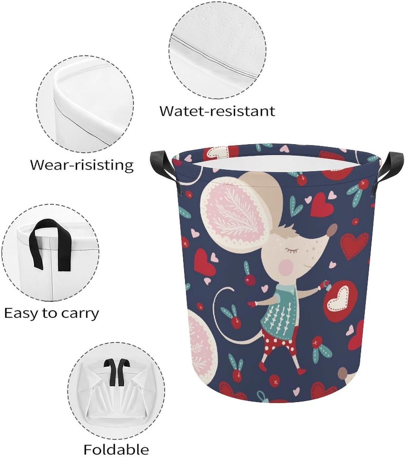 Cute Cartoon Mouse Laundry Hamper