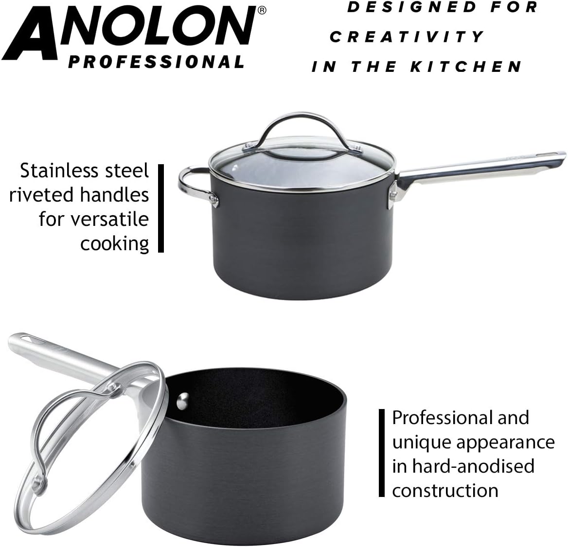 Anolon Professional Saucepans 16 18 20cm Set