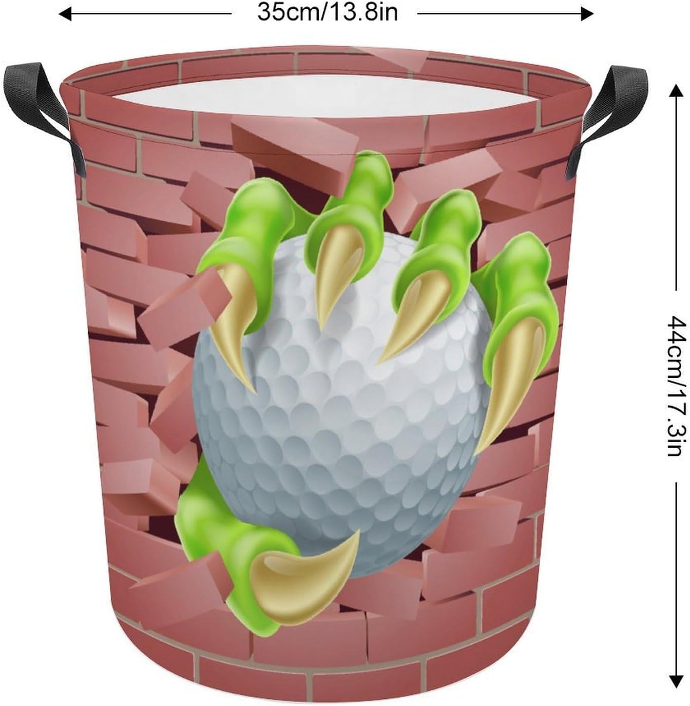 Dragon Claw Golf Ball Laundry Basket with Handles Foldable and Waterproof