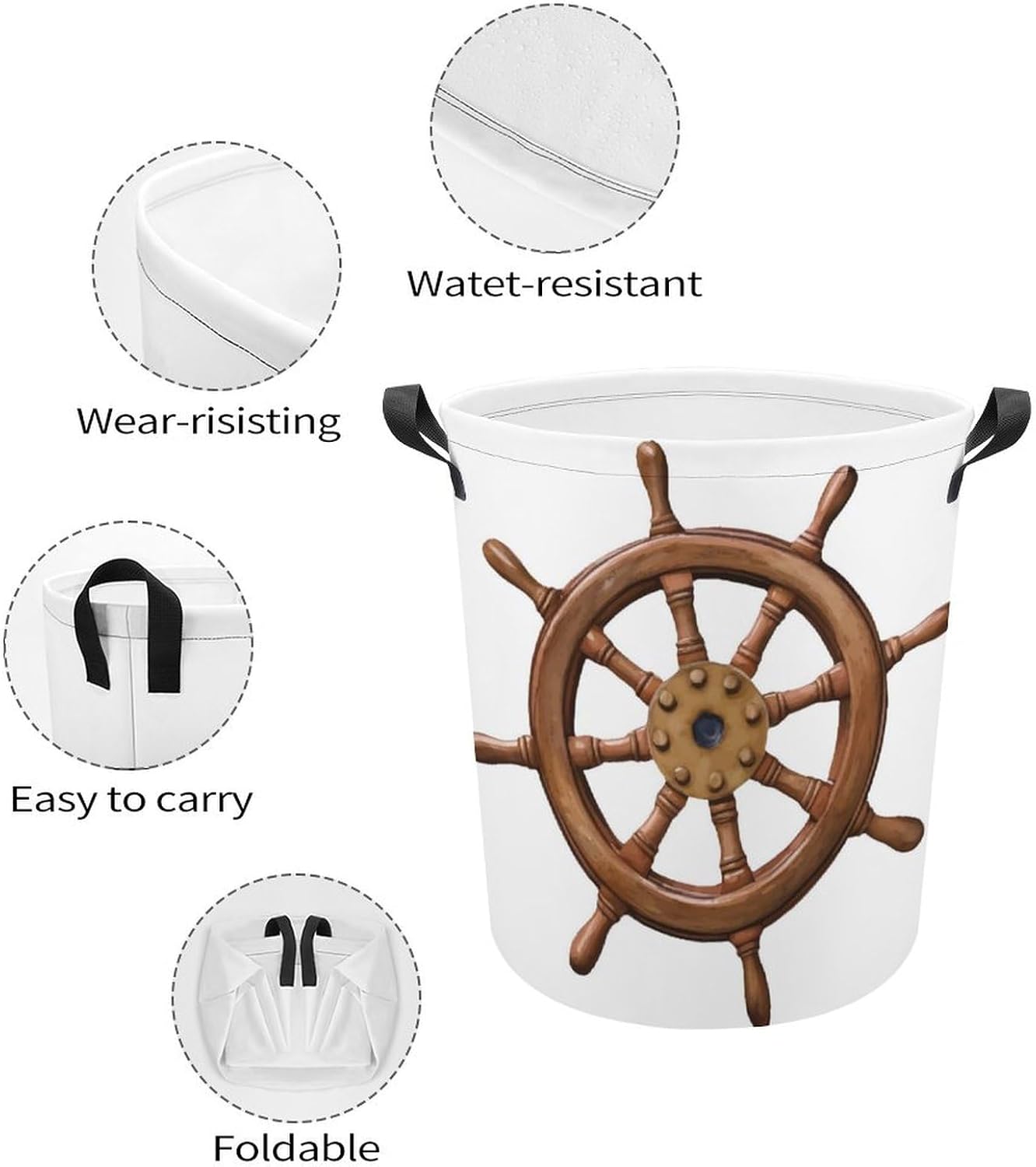 Exceptional Boat Steer Style Laundry Hamper