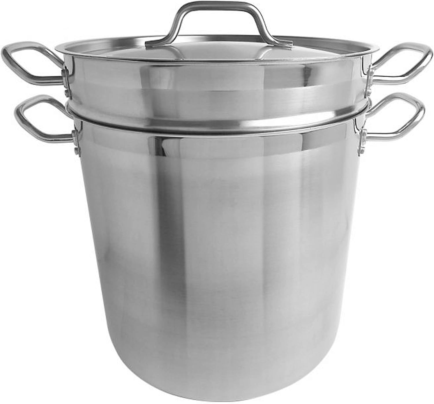 TrueCraftware 20 qt Stainless Steel Pasta Cooker with Lid Lid Induction Oven Safe