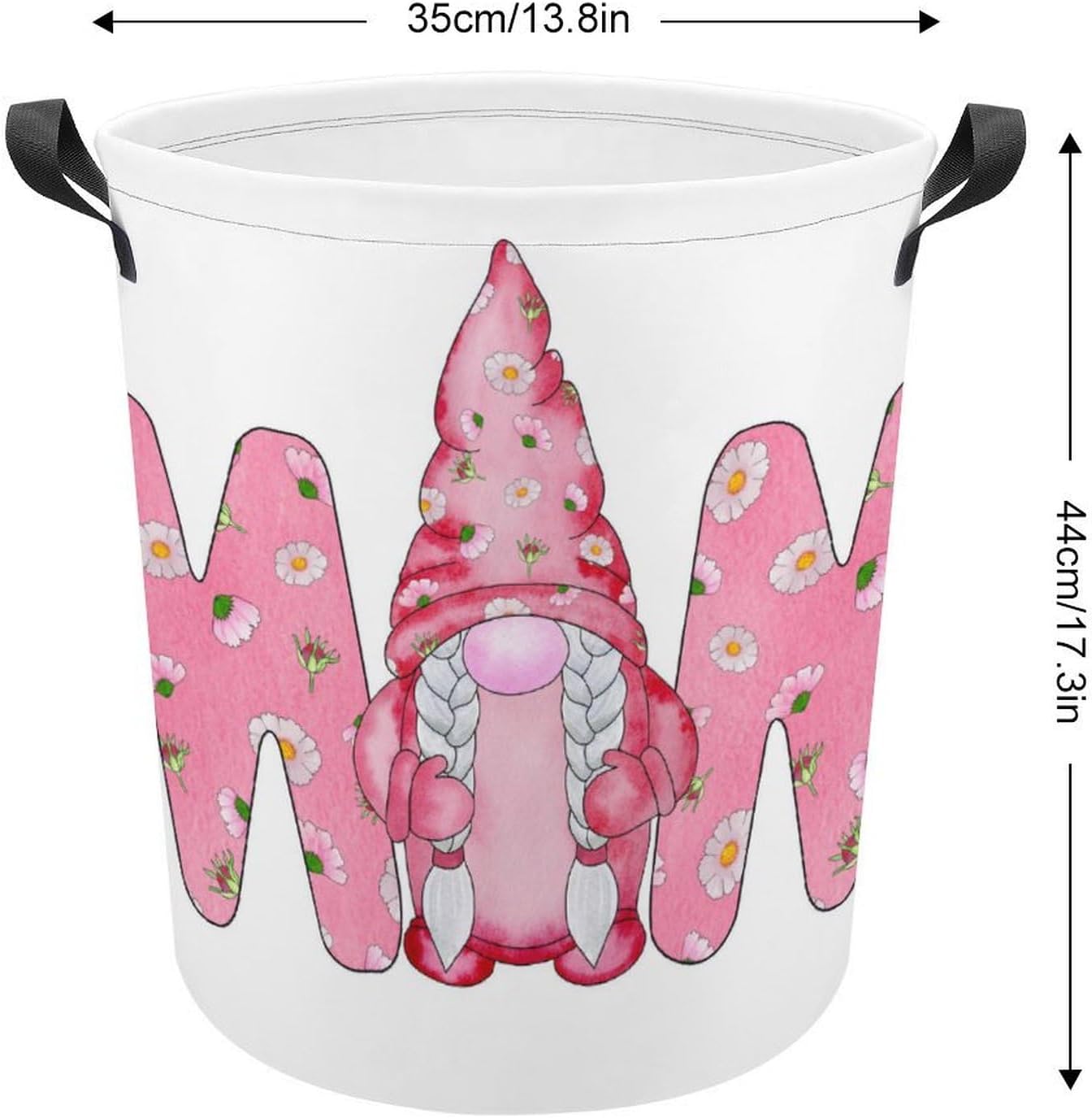 Colorful Watercolor Gnome Laundry Hamper
