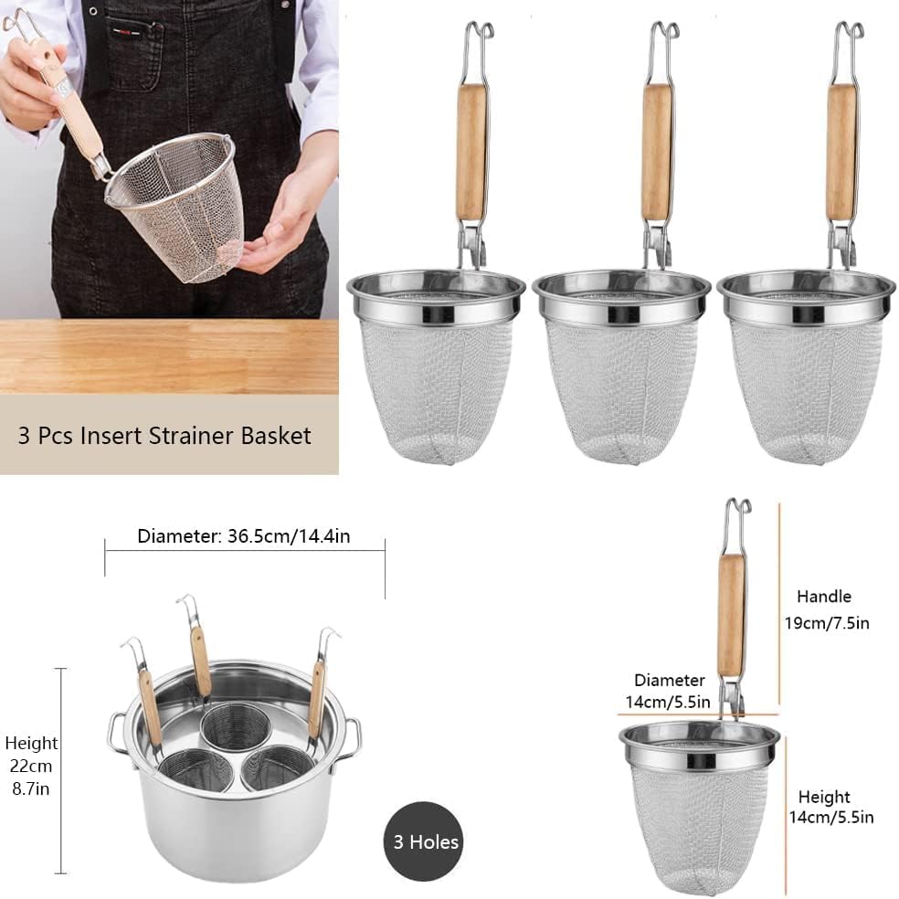 AttreX Pasta Pot with Strainer Basket Stainless Steel Steamer