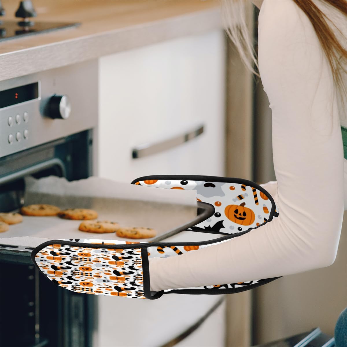 QsirBC Funny Halloween Oven Glove 75x354 inches