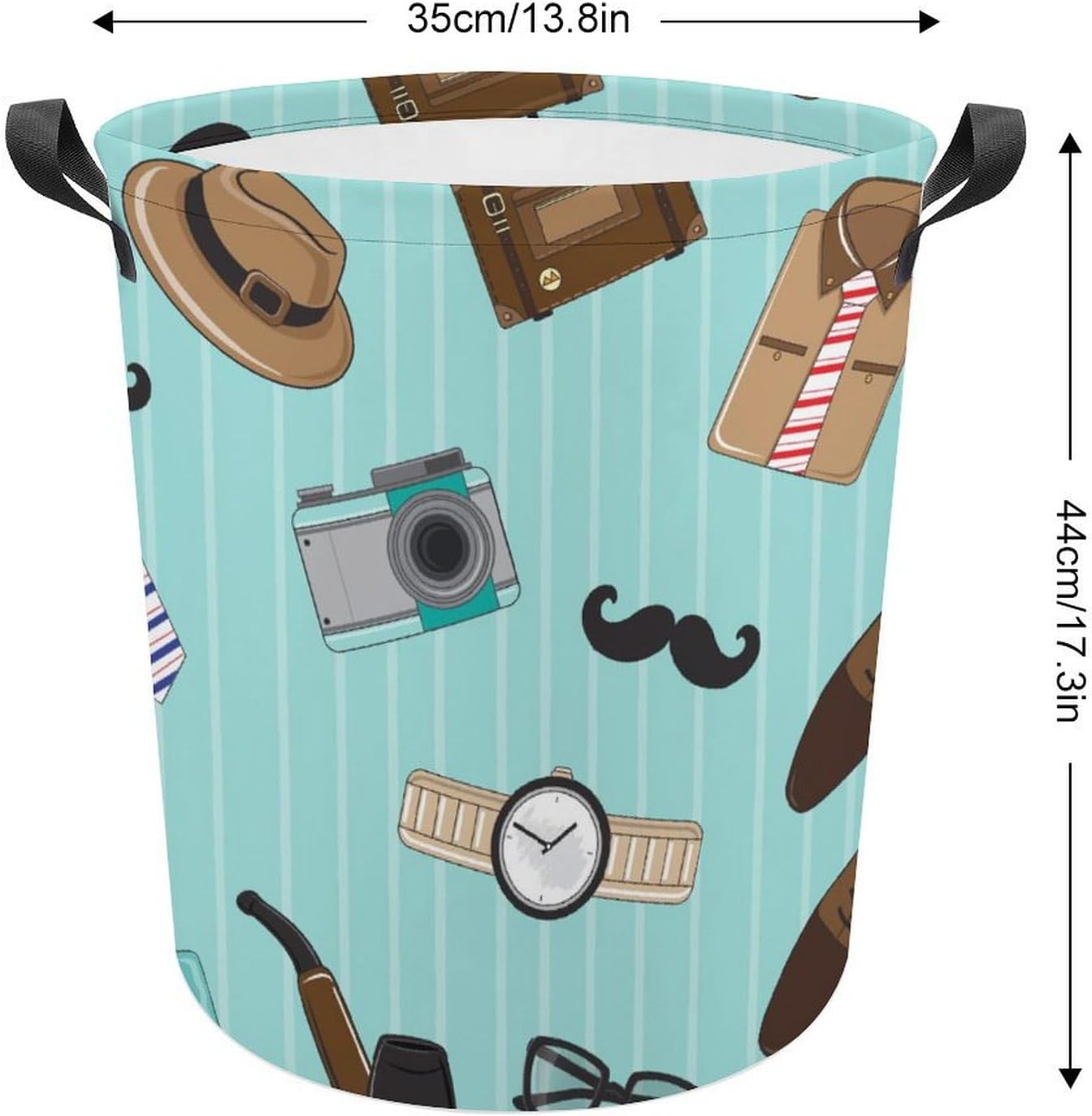 Mpq Mens Stripe Laundry Hamper