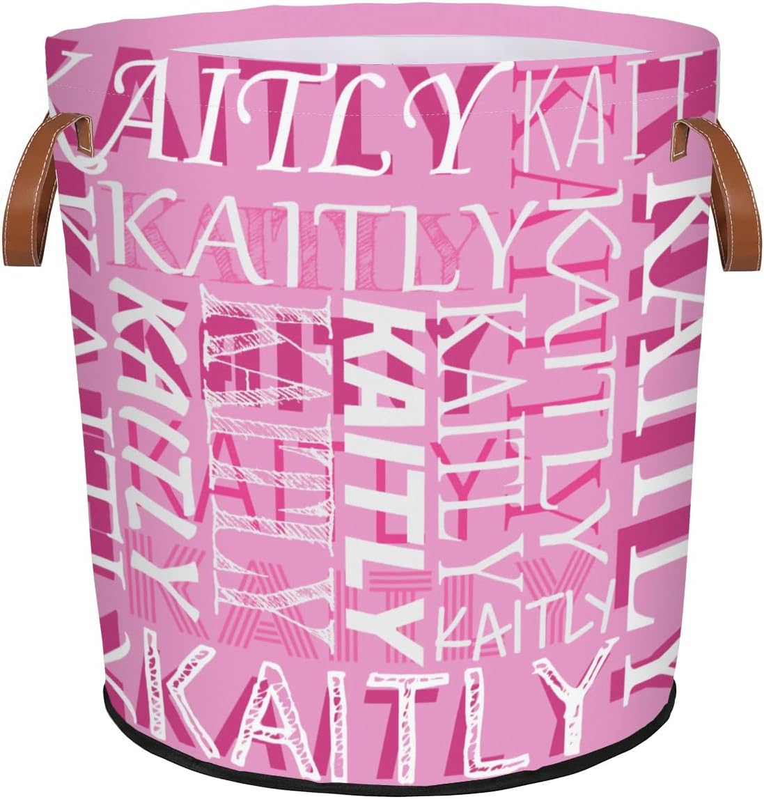 Personalized Pink Storage Tote - Waterproof Collapsible Laundry Basket
