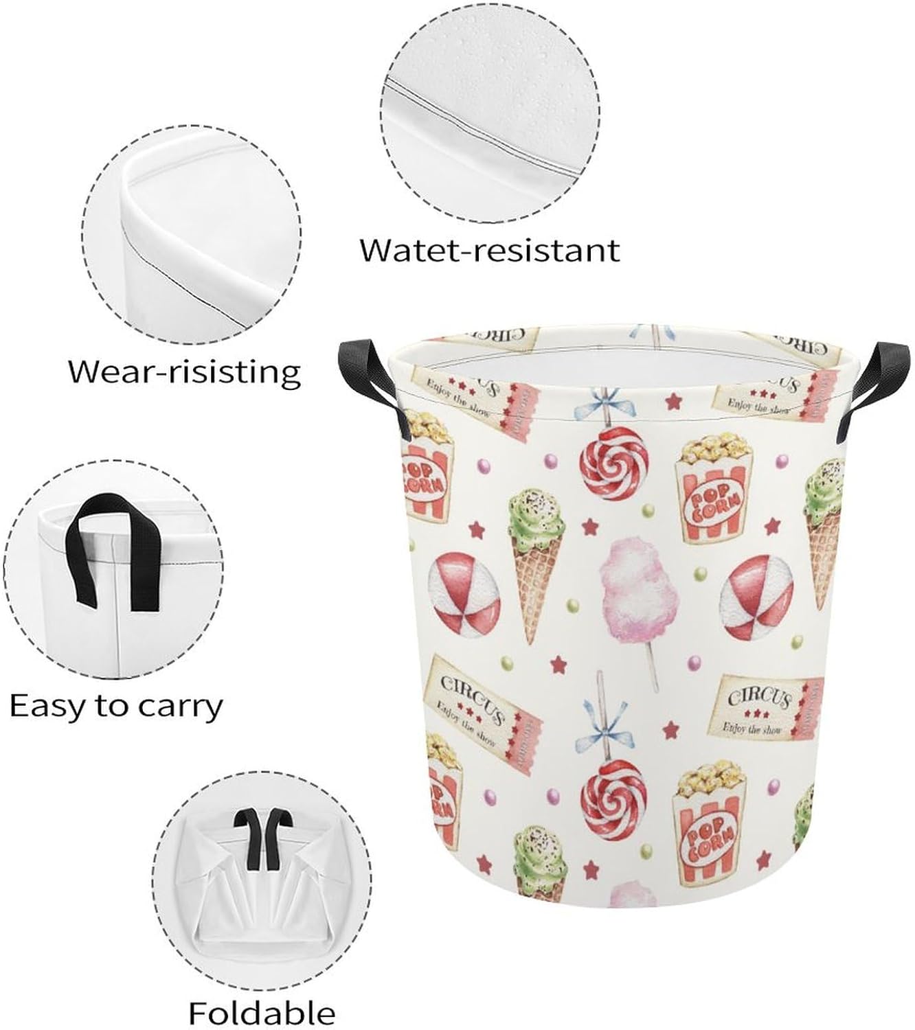 Ice Cream Circus Ice Cream S Collapsible Laundry H