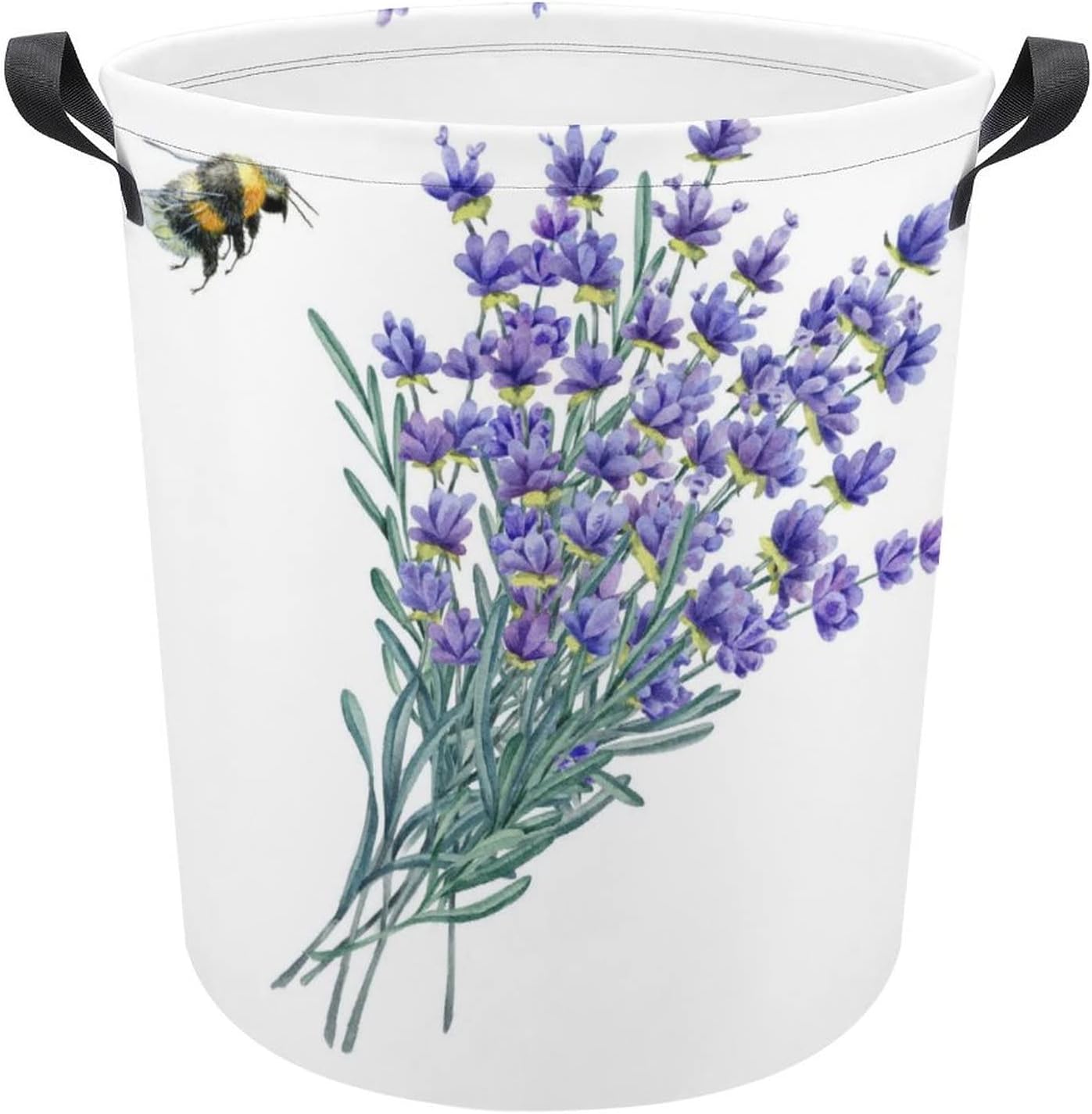 MEIKKO Watercolor Lavender Large Laundry Hamper Basket