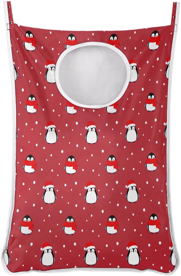 Ioracida Christmas Penguin Hamper - Foldable Portable Durable Laundry Organizer