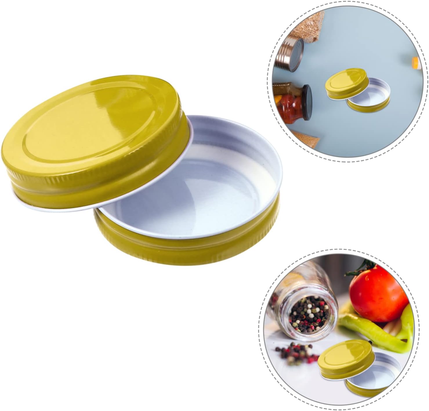 12-Piece Mason Jar Lids Preserve Jars Keep Contents Fresh