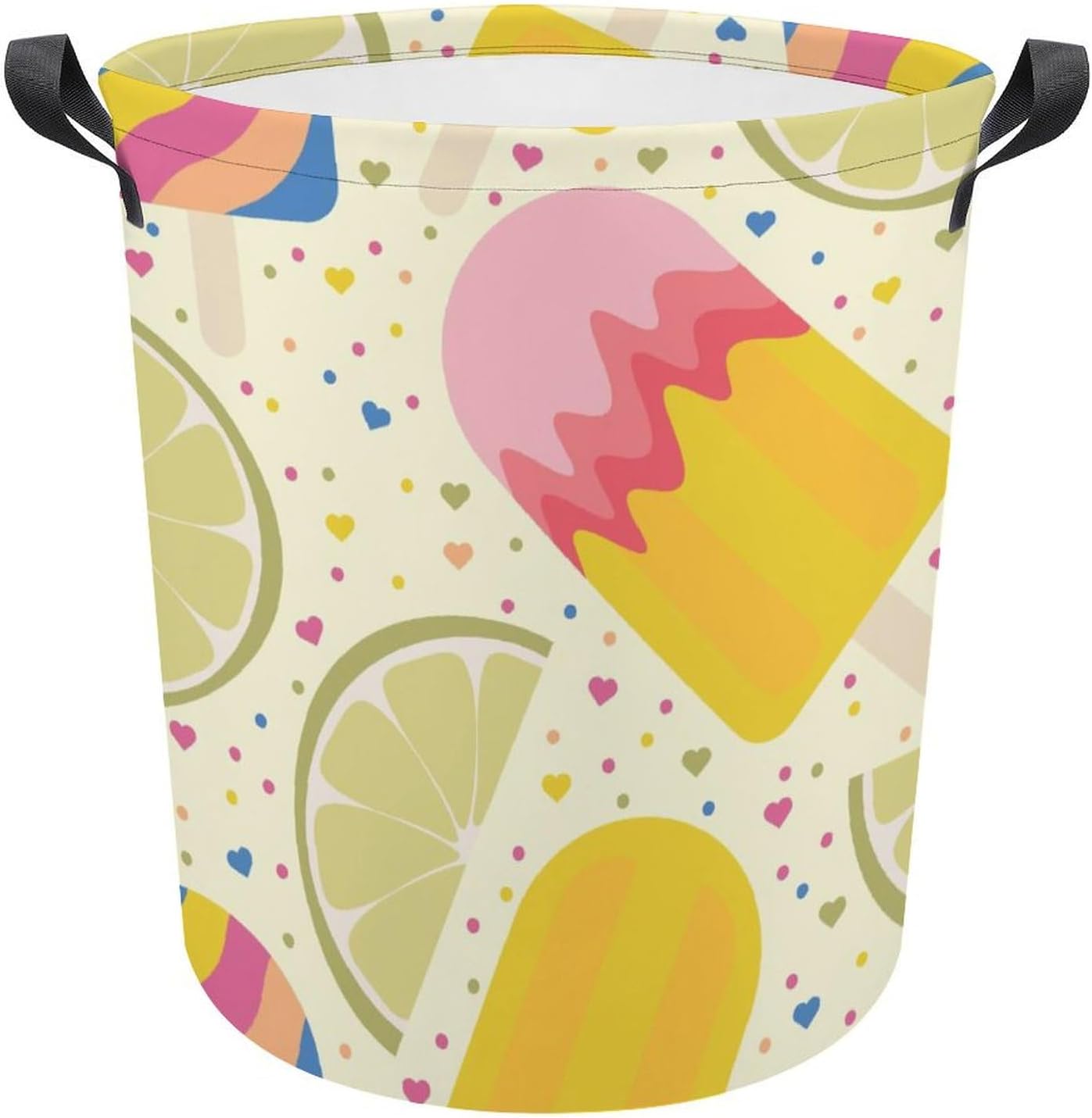 Lemon Ice Cream Laundry Hamper