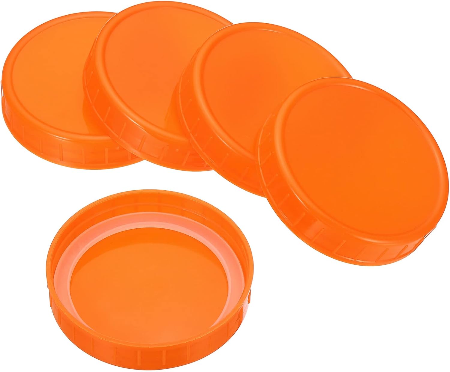 PATIKIL 86mm Wide Mouth Mason Jar Lids Set 8 Pack Orange