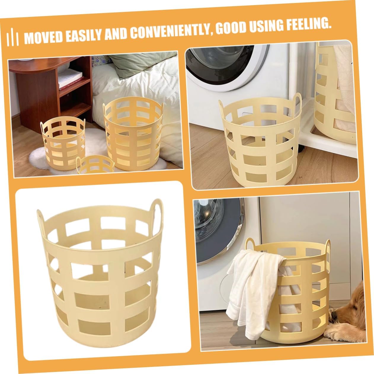 PRETYZOOM 2pcs Laundry Baskets Storage Holders 1