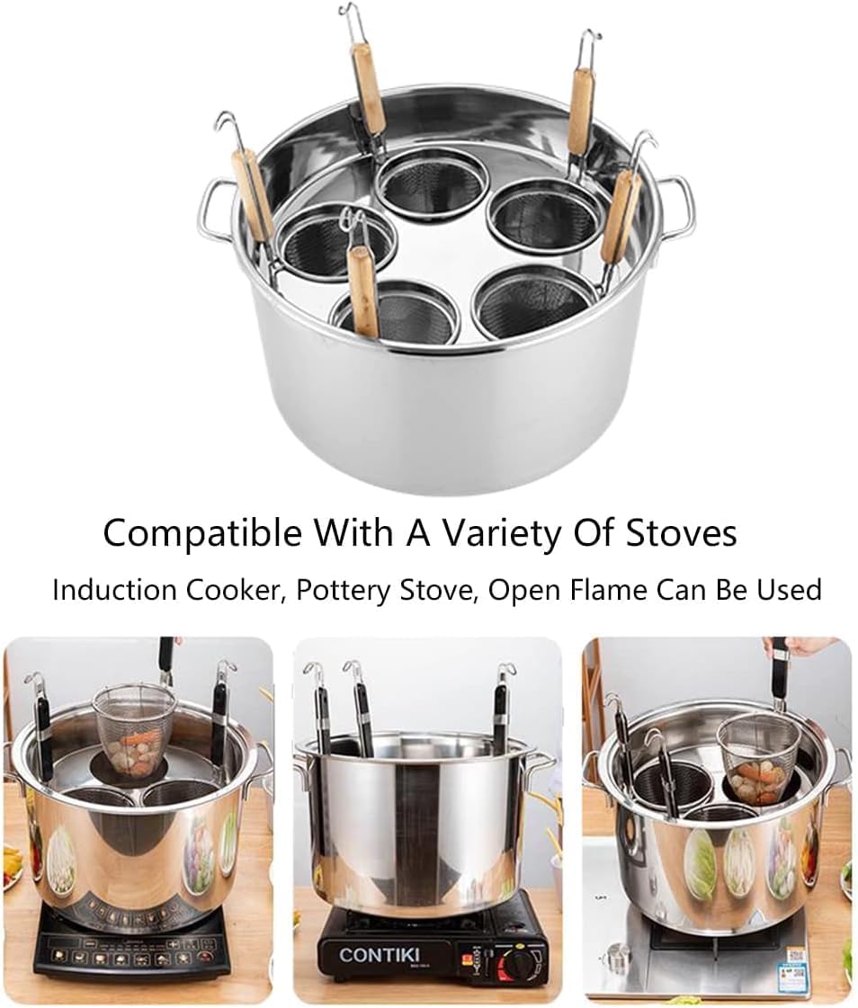 Stainless Steel Pasta Cooker Set with Insert Basket