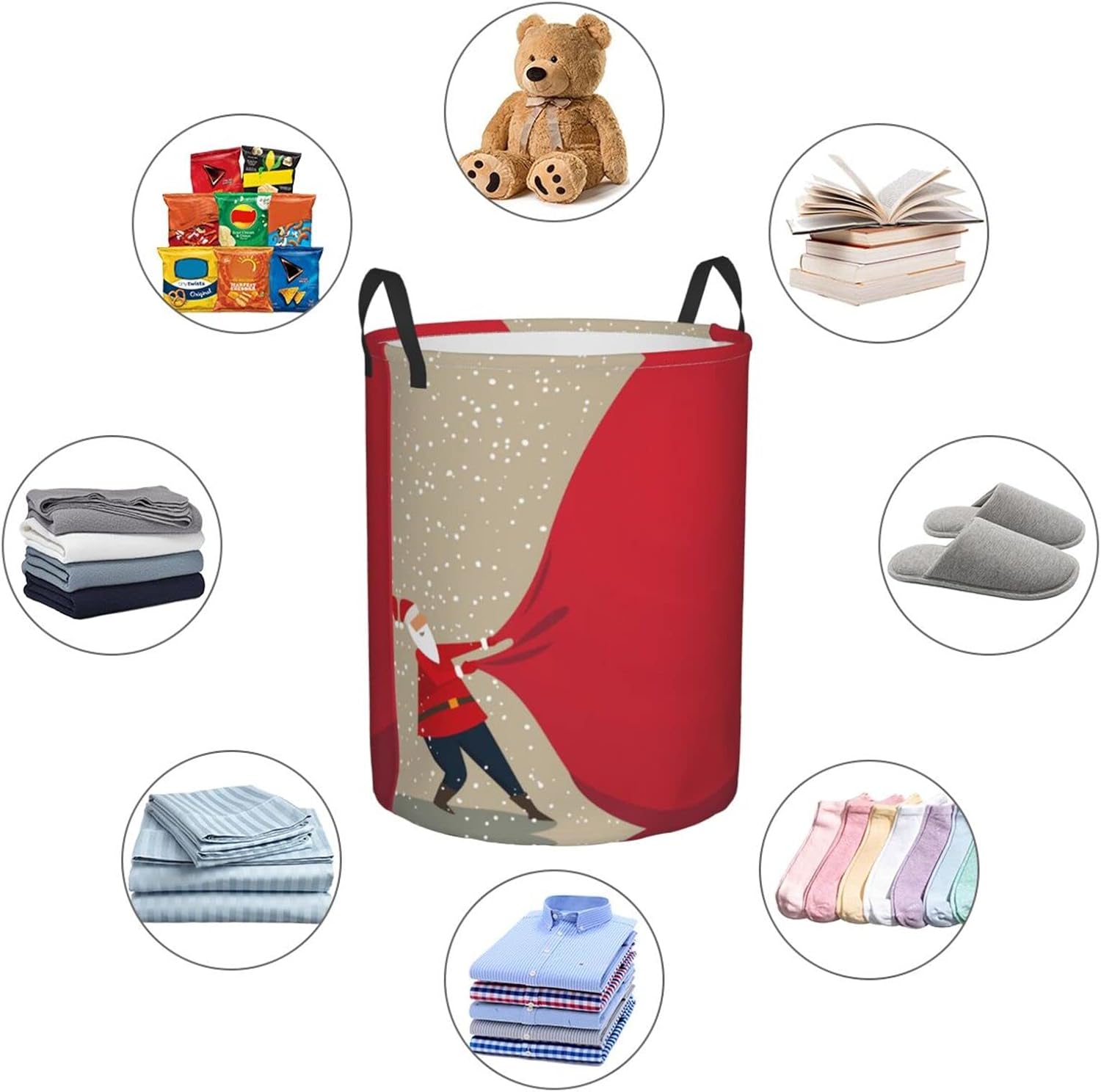 Collapsible Laundry Hamper for Bedroom with Handles