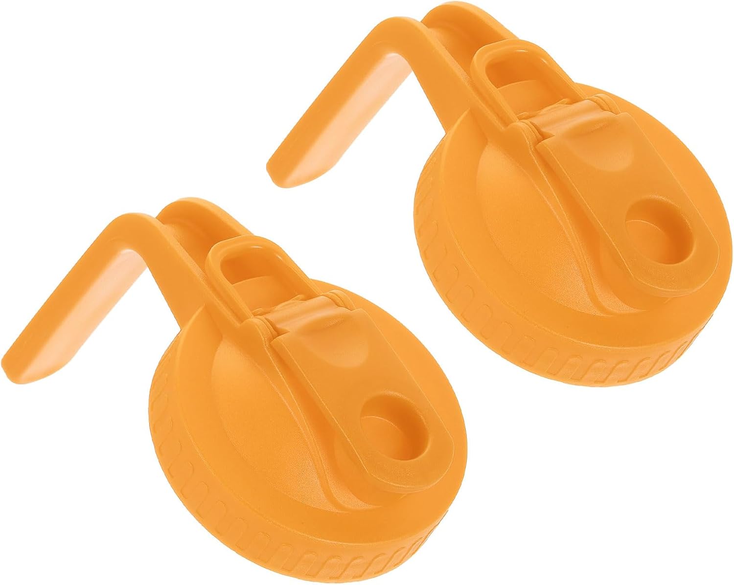 Uxcell 2Pcs Mason Jar Pour Spout Lid with Handle Yellow