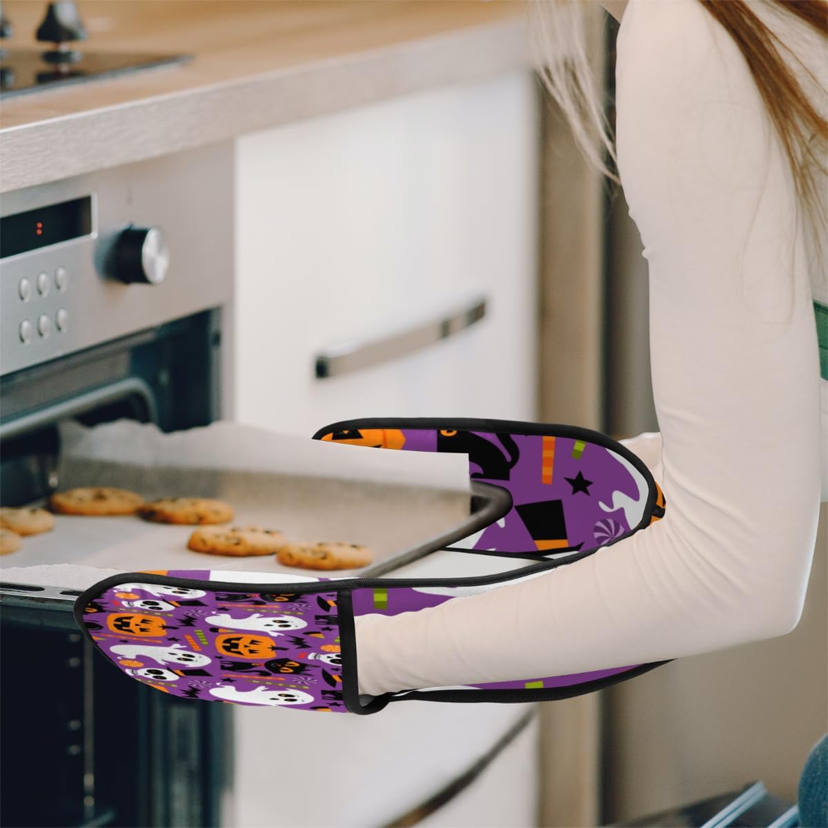 Cartoon Funny Halloween Double Oven Glove
