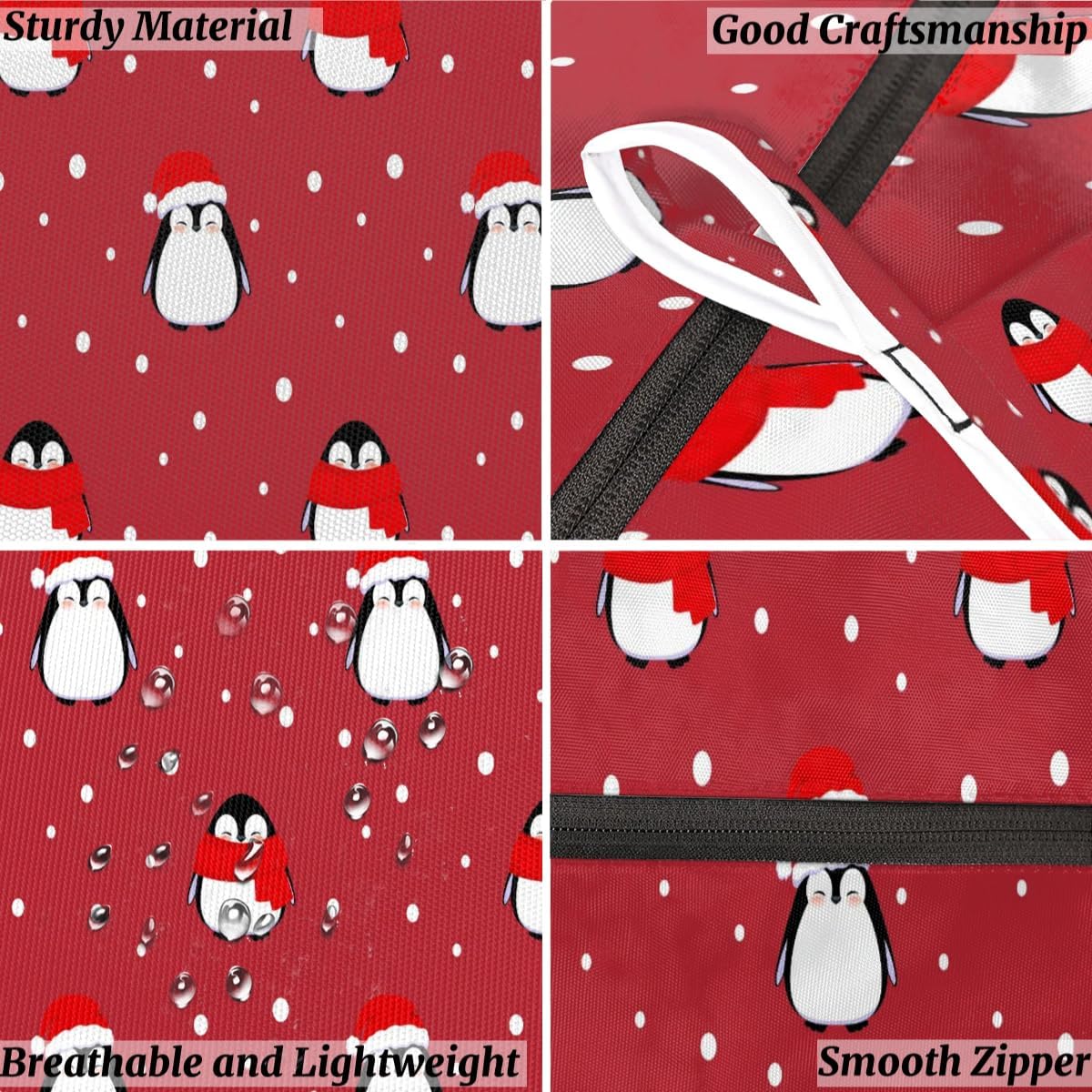 Ioracida Christmas Penguin Hamper - Foldable Portable Durable Laundry Organizer