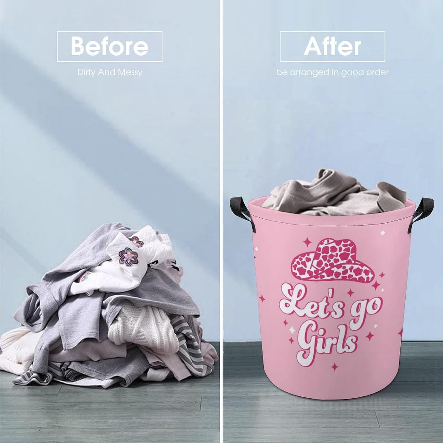 Pink West Kids Laundry Hamper
