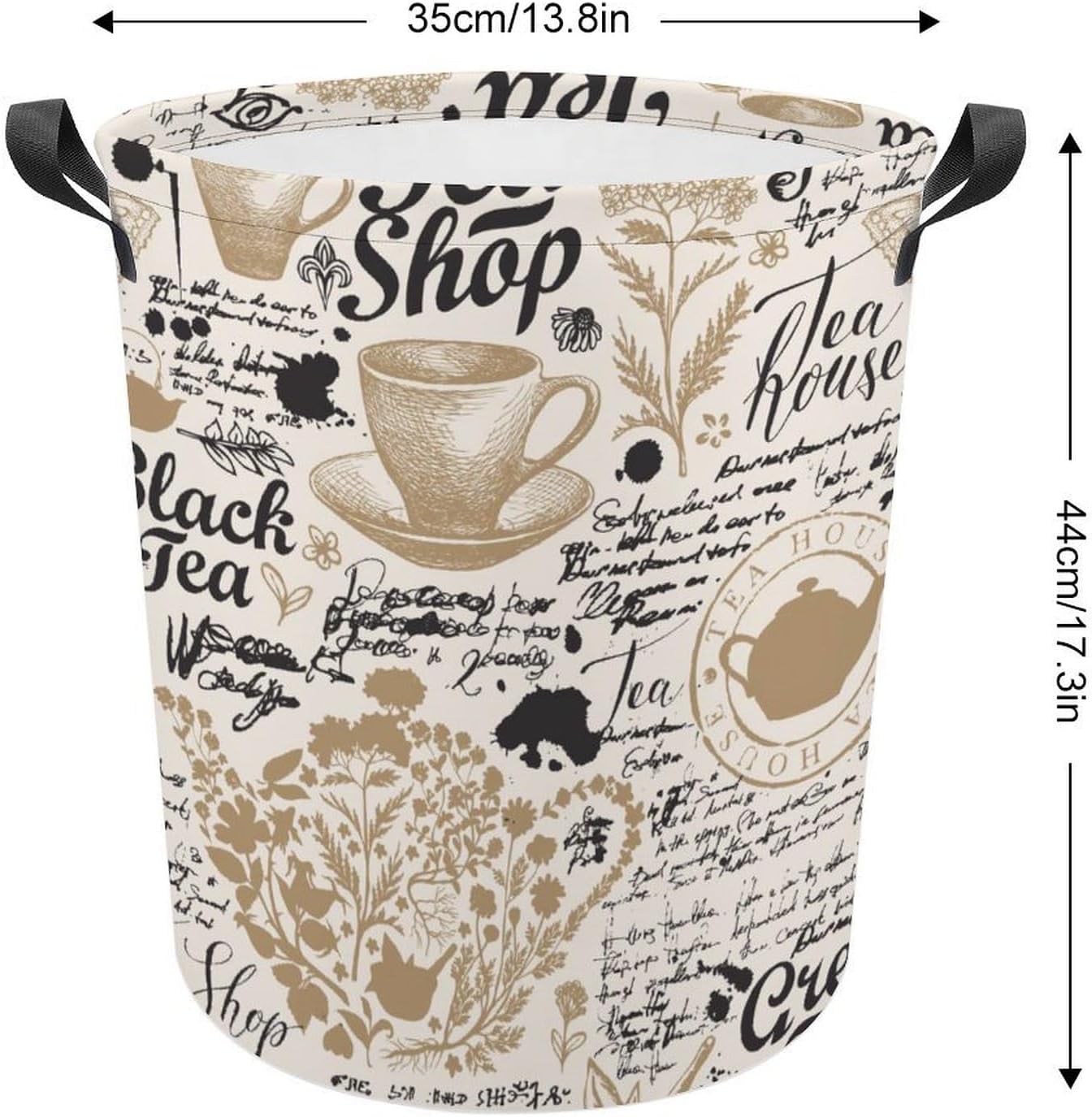 Premium Waterproof Organizer Bin with Teal Sketches Design Family Storage Solutions