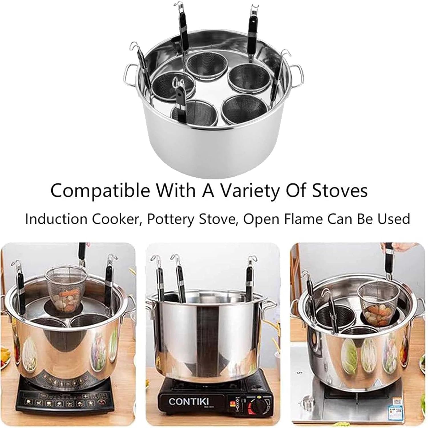 UNbit Pasta Pot 5-in-1 Stainless Steel Noodle Cooking Pot
